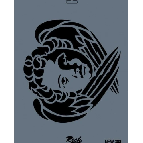 Rich New Seri N-388 Stencil 35x25 cm