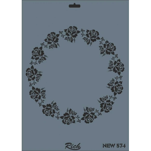 Rich New Seri N-574 Stencil 35x25 cm