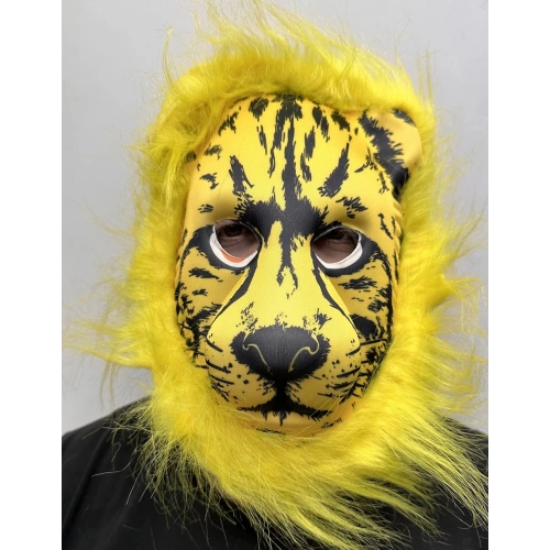 Sarı Yeleli Sarı Saçlı Aslan Maskesi Mega Peluş 2 No
