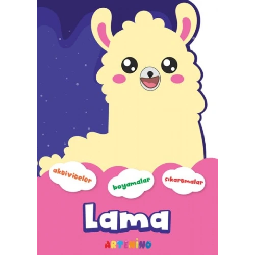 Şekilli Hayvanlar Serisi - Lama Aktivite Boyama Çıkartma Kitabı