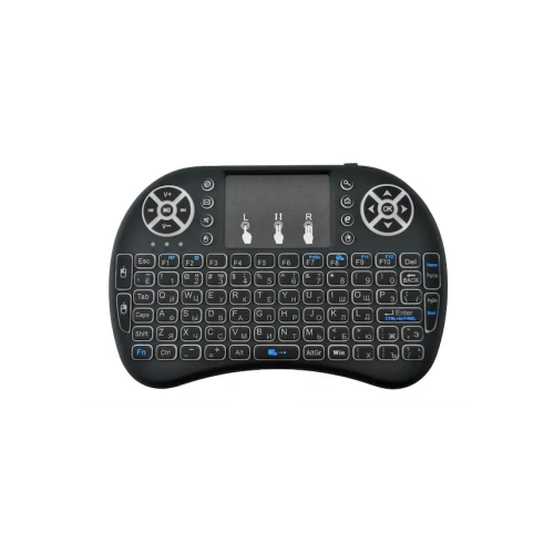 Smart Tv Box Ps3 Uyumlu Kablosuz Dokunmatik Işıklı Şarjlı Touchpadli Mini Q Klavye
