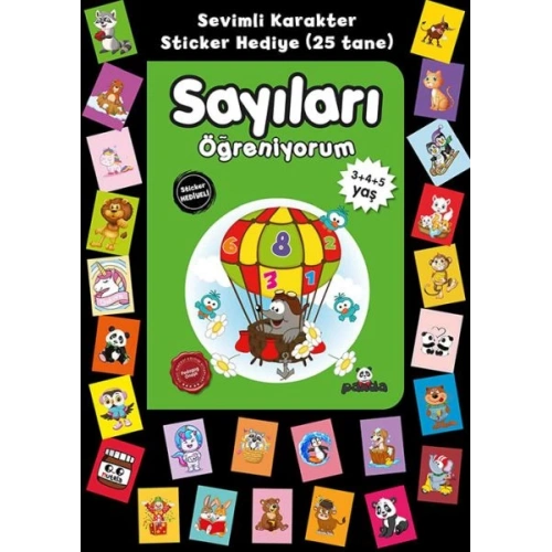 Stickerlı 3+4+5 Yaş Sayıları Öğreniyorum