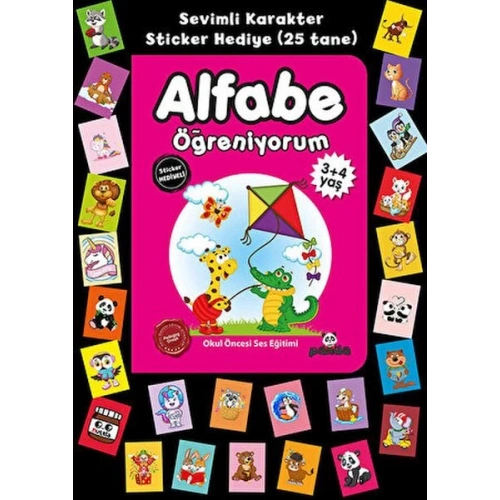 Stickerlı 3+4 Yaş Alfabe Öğreniyorum