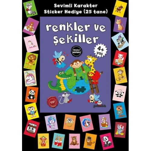 Stickerlı 4+ Yaş Renkler ve Şekiller