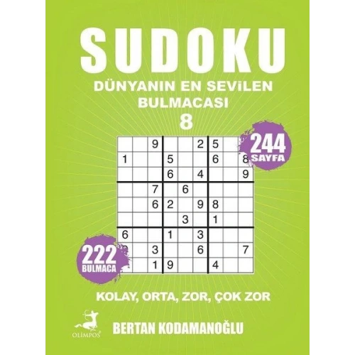 Sudoku - Dünyanın En Sevilen Bulmacası 8 - Kolay Orta Zor Çok Zor