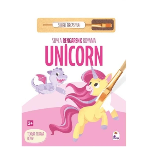 Suyla Rengarenk Boyama - Unicorn (Sihirli Fırçasıyla)