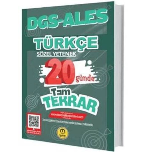 Tasarı DGS ALES Türkçe 20 Günde Tam Tekrar Soru Bankası