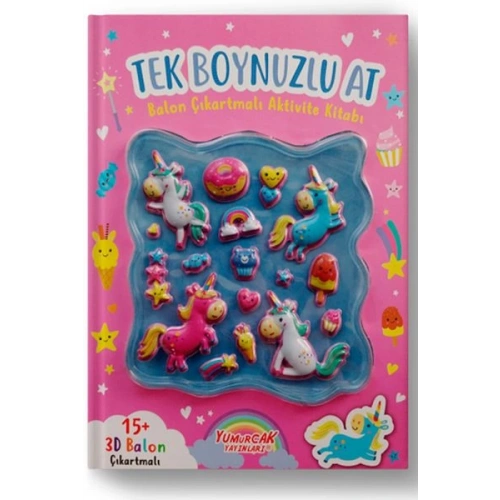 Tek Boynuzlu At Balon Çıkartmalı Aktivite Kitabı