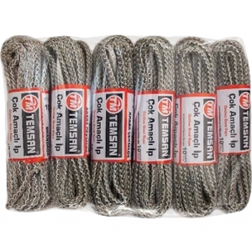 Temsan 10 Mt Çok Amaçlı İp 12li