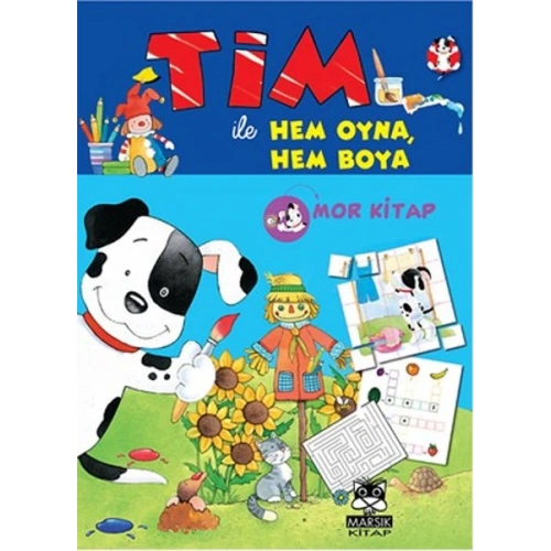 Tim ile  Hem Oyna Hem Boya (Mor Kitap)