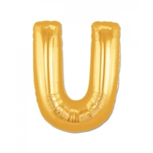U Harf Folyo Balon Altın Renk  40 İnç