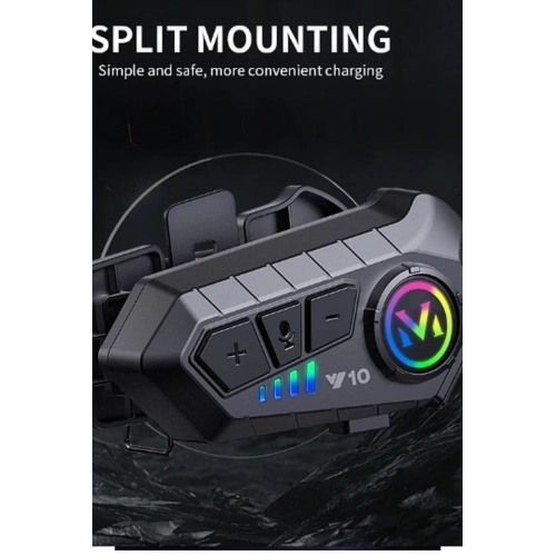 Y10 Kask Kulaklık Bluetooth Motosiklet Kulaklık 5,3 Bluetooth Intercom Motorsiklet Kulaklık