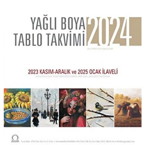 Yağlı Boya Tablo Takvimi 2024 Duvar Takvimi