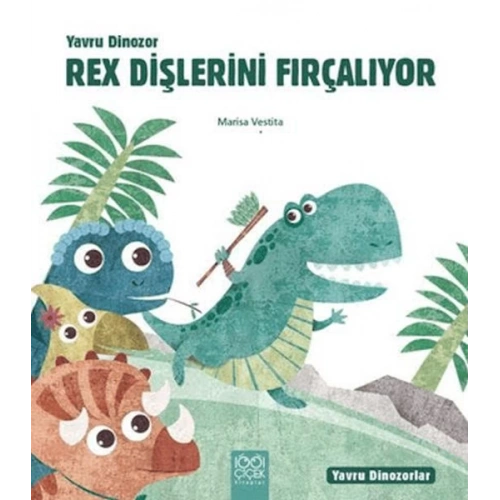 Yavru Dinozor Rex Dişlerini Fırçalıyor