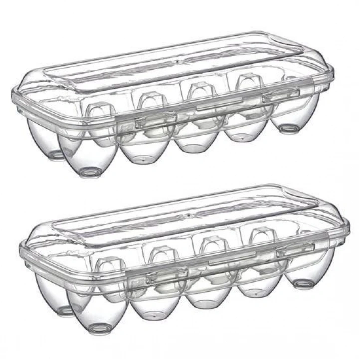 10 Bölmeli Kilitli Kapaklı Yumurtalık Saklama Kutusu YU110