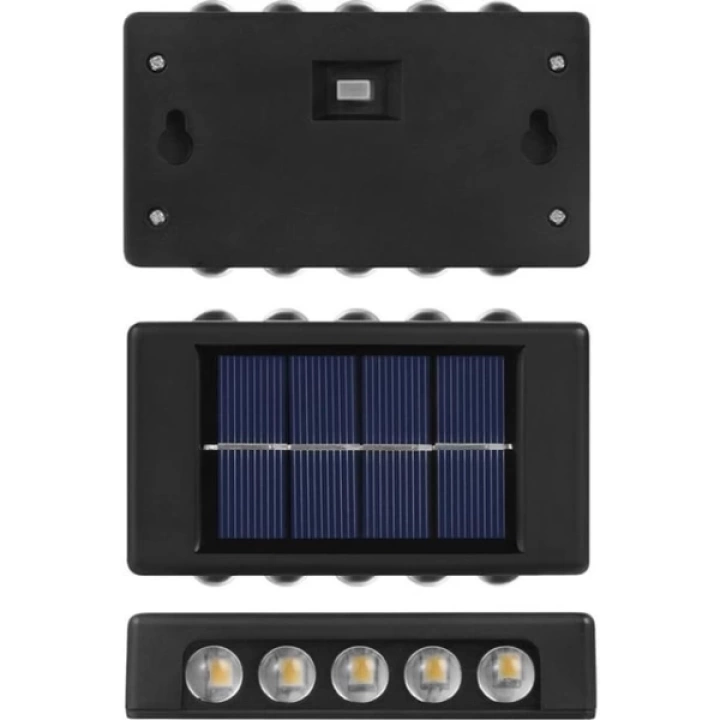 10 Ledli Solar Bahçe Dış Mekan Duvar Aydınlatması 2li Set