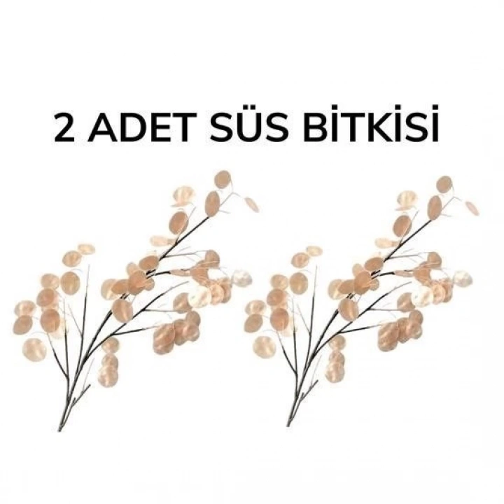 100 cm Dekoratif Dallı Sedef Ağacı Çiçeği Yapay Sahte Süs Bitkisi