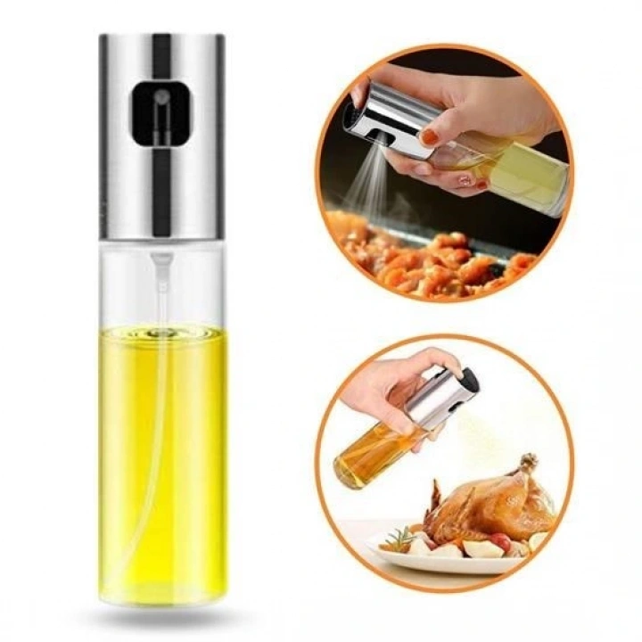 100ml Kapasiteli Şeffaf Spreyli Yağdanlık Sosluk Yağ Püskürtücü Yağ Şişesi