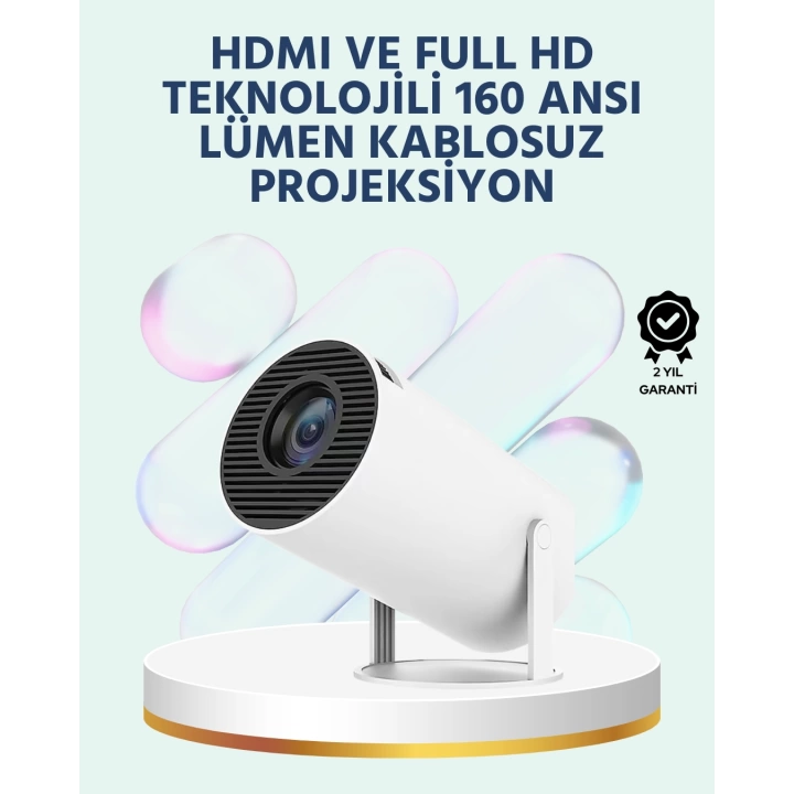 160 ANSI Lümen Parlaklığa Sahip Geniş Ekran Projeksiyon