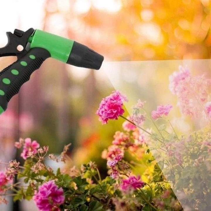 2 Fonksiyonlu 5li Bahçe Tarla Otomatik Sulama Tabancası Seti Hortum Bağlantısı Aparatı