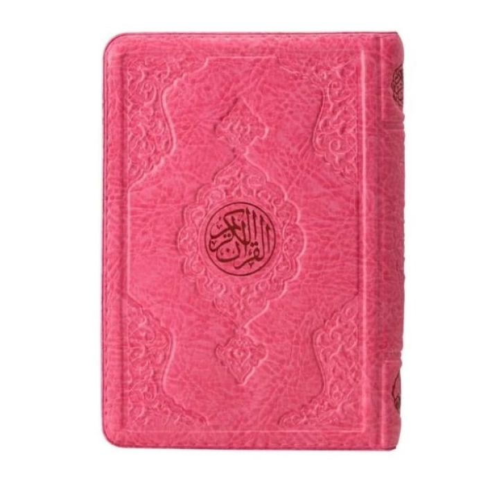 2 Renkli Pembe Hafız Boy Kuran-I Kerim Kılıflı 2 Renkli Kuranı Kerimler