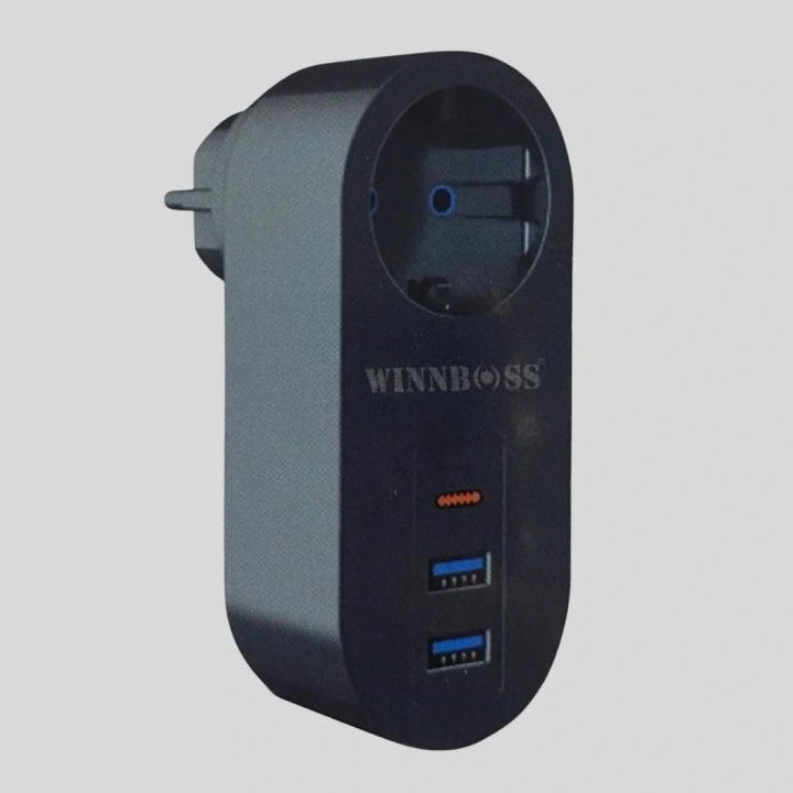 2 USB,1 TYPE-C Girişli 1li Çocuk Korumalı,Isıya Karşı Dayanıklı 2500Watt Termal Akım Korumalı Priz