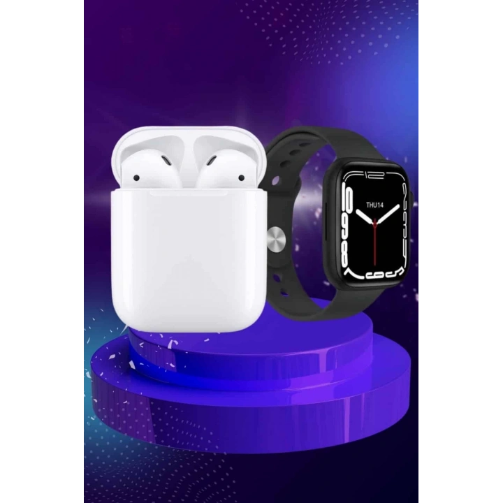2025 Model Akıllı Saat ve 2.Nesil TWS Bluetooth Kulaklık ANC Özelliği Amoled Ekran