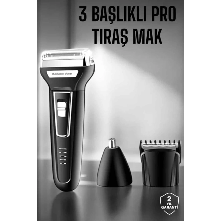 3 Başlıklı Kulak Ve Burun Tıraş Makinesi Erkeklere Özel