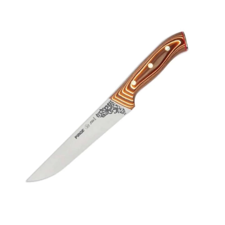 32103 Elite Kurban, Kasap Bıçağı 19 Cm - Kahverengi Perçinli Kompozit Sap