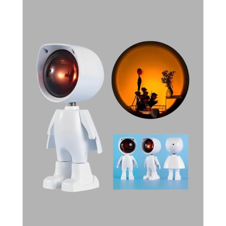360° Ayarlanabilir Başlıklı Astronot Gece Lambası