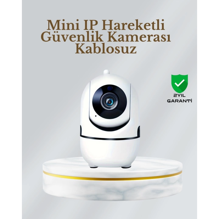 360° Dönen Akıllı WiFi Kamera – Uzaktan Kontrol ve İki Yönlü Ses Özellikli
