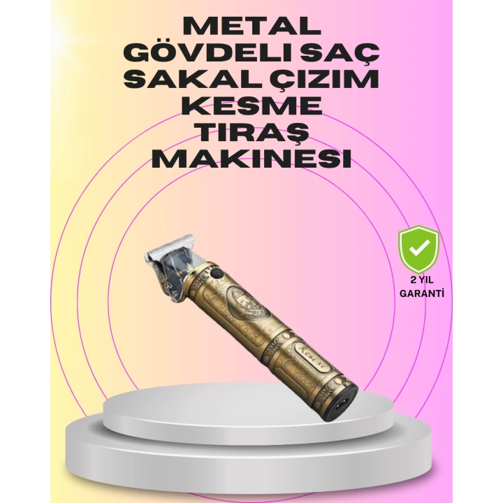 4 Kılavuz Taraklı Profesyonel Saç ve Sakal Kesme Makinesi