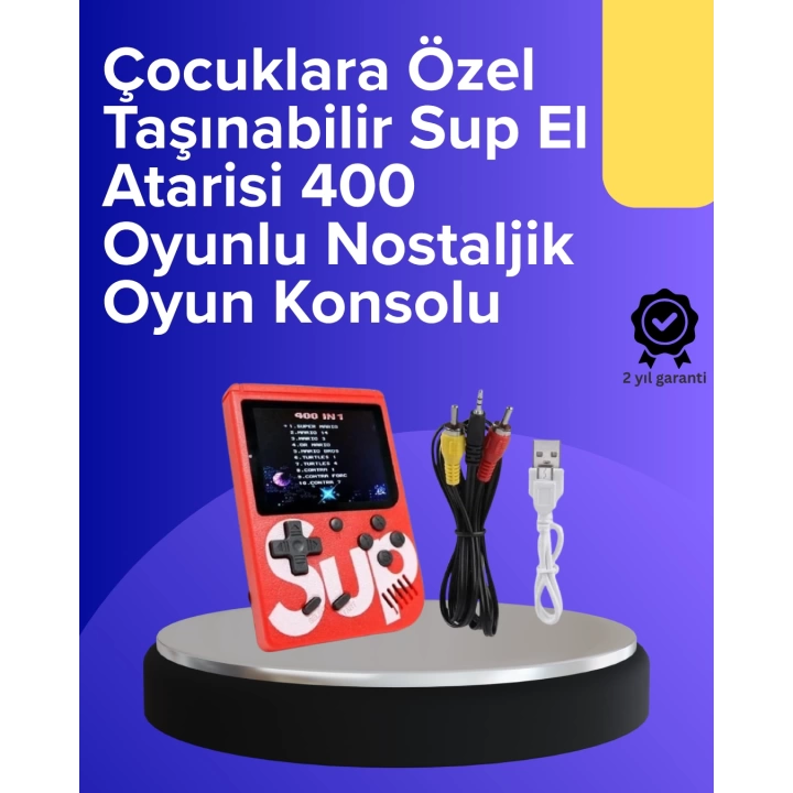 400 Oyunlu Taşınabilir Retro El Konsolu