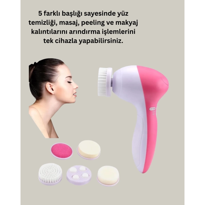 5 in 1 Elektrikli Yüz Temizleme ve Masaj Cihazı