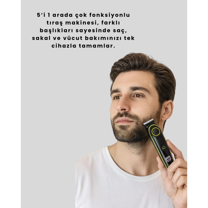 5-in-1 Saç ve Sakal Şekillendirici Erkek Bakım Seti