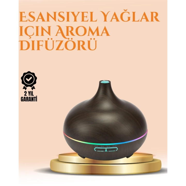 550 ml Ultrasonik Yağ Difüzörü ve Soğuk Buhar Nemlendirici