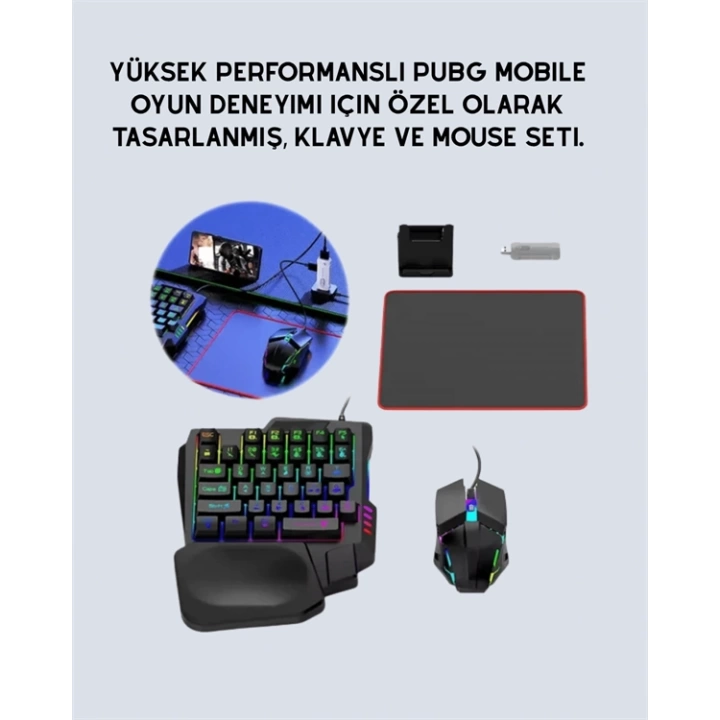 5in1 BT5.3 Mobil Oyun Kiti Klavye Mouse Dönüştürücü Seti (Kopya)