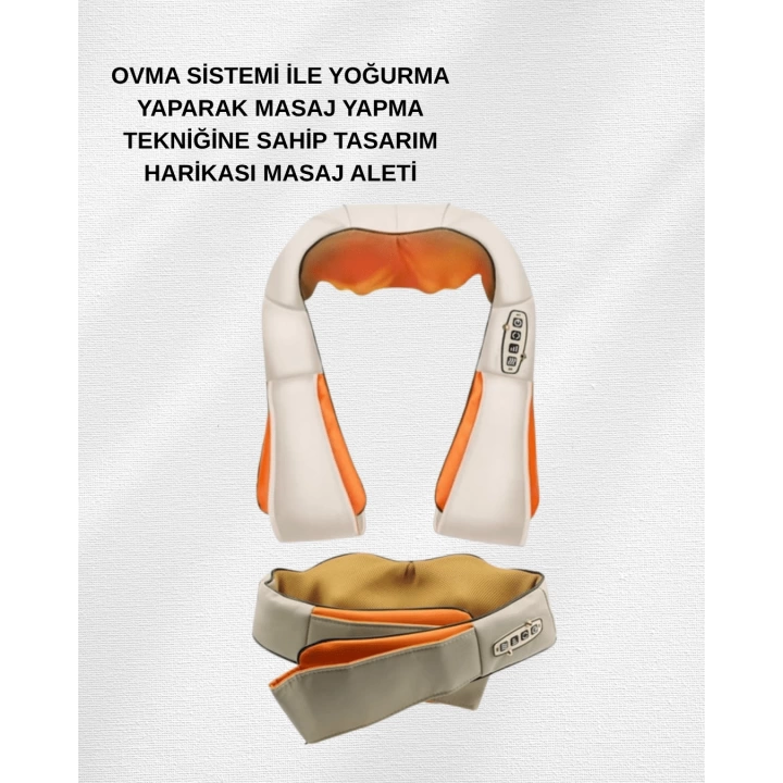 6 Başlıklı Isıtmalı Masaj Cihazı – Tüm Vücut İçin Derin Kas Masajı