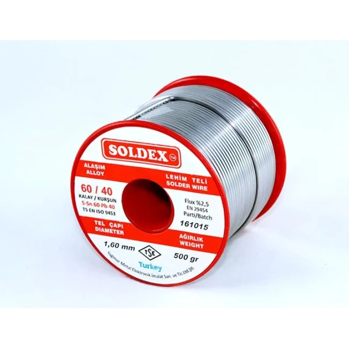 60-40 Lehim Teli 500 Gr 1 Mm - Sn:60 / Pb:40