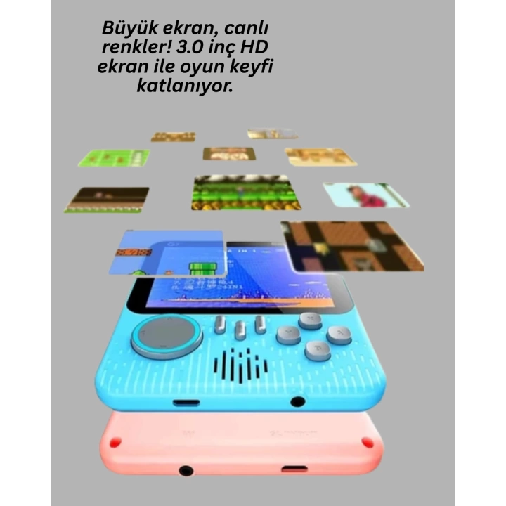 666 Oyunlu Retro Game Console – TV ve Çift Gamepad Desteği