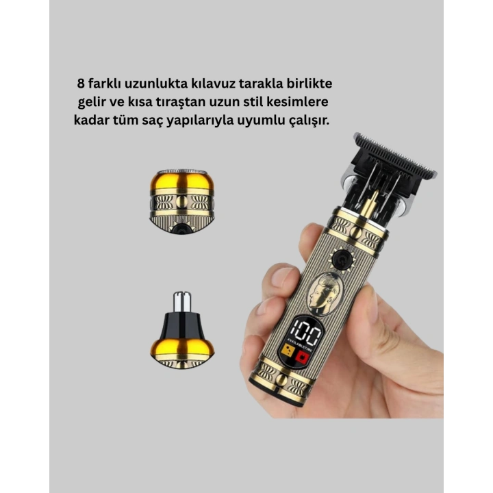 8 Taraklı Saç Kesme ve Sakal Şekillendirme Makinesi
