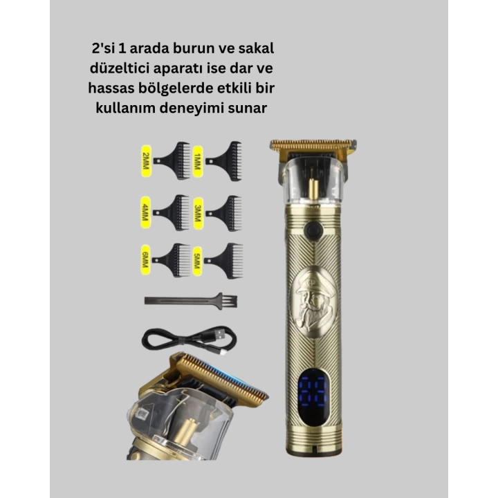 8 Taraklı Saç Kesme ve Sakal Şekillendirme Makinesi