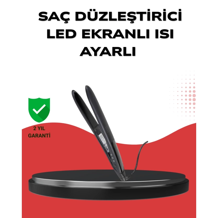 A Kalite Orijinal 2025 Isı Ayarlı Titanyum Seramik Plakalı Profesyonel Saç Düzleştirici