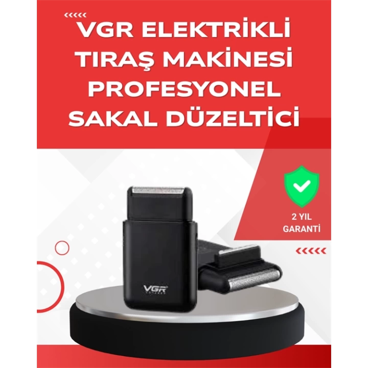 ABS Gövdeli Süper İnce Elektrikli Sakal Kesici – 45 dk Kablosuz Kullanım, Yanak Makası Dahil