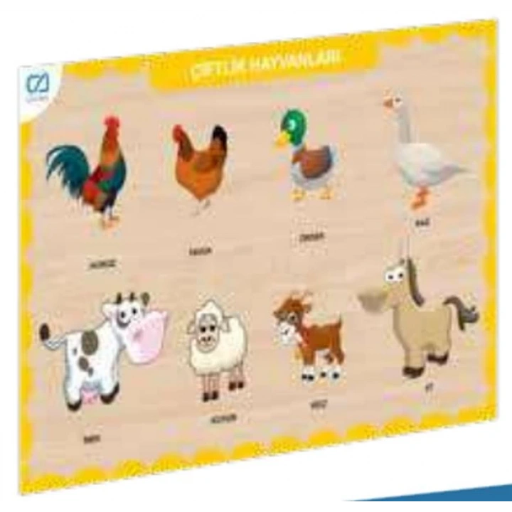 Ahşap Çiftlik Hayvanları Eğitici Set