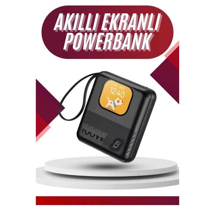 Akıllı Powerbank 10.000 MAH 4 Çıkışlı Taşınabilir Dijital Göstergeli