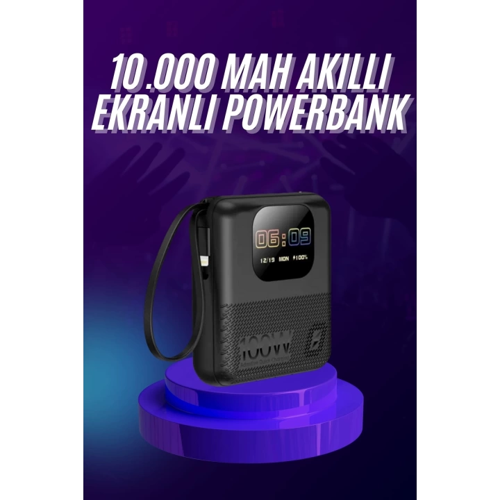 Akıllı Powerbank 10.000 Mah Ekranlı Müzik Dinleme Oyun Oynama Bluetooth Bağlantılı
