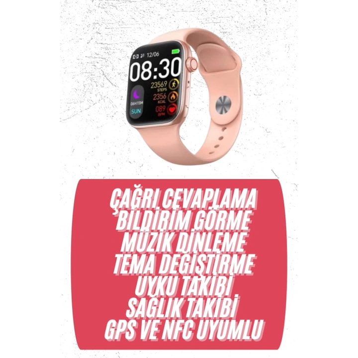 Akıllı Saat Bluetooth Bağlantılı Bluetooth Arama ve Sosyal Medya Bildirim Destekli