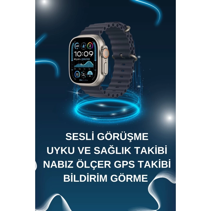 Akıllı Saat Bluetooth Bağlantılı NFC ve GPS Uyumlu Nabız Ölçer Sesli Görüşme