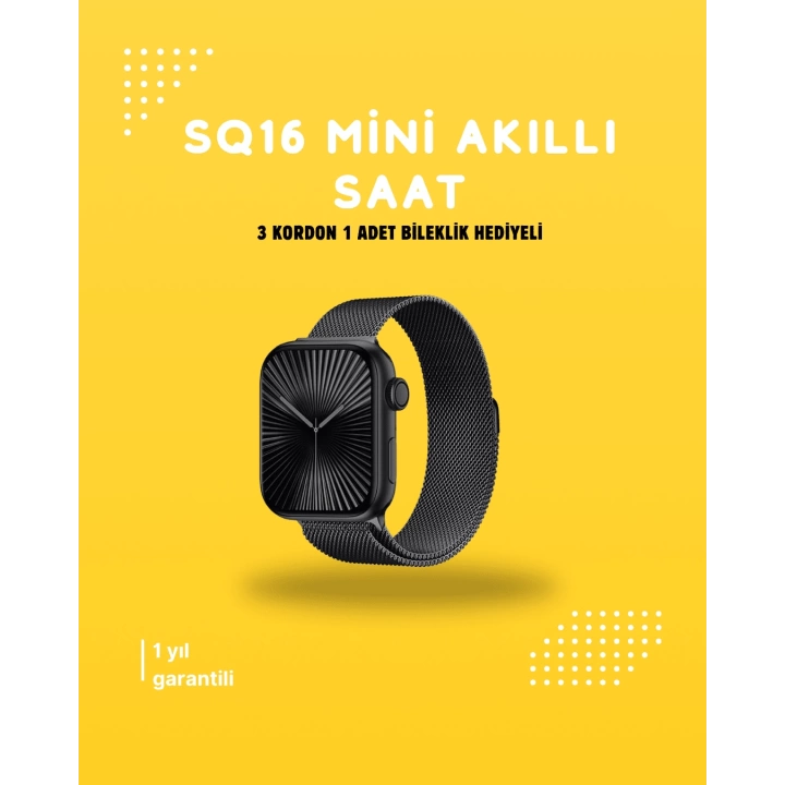 Akıllı Saat SQ-16 Mini Series 10 | Unisex Tasarım, Sağlık ve Spor Takibi